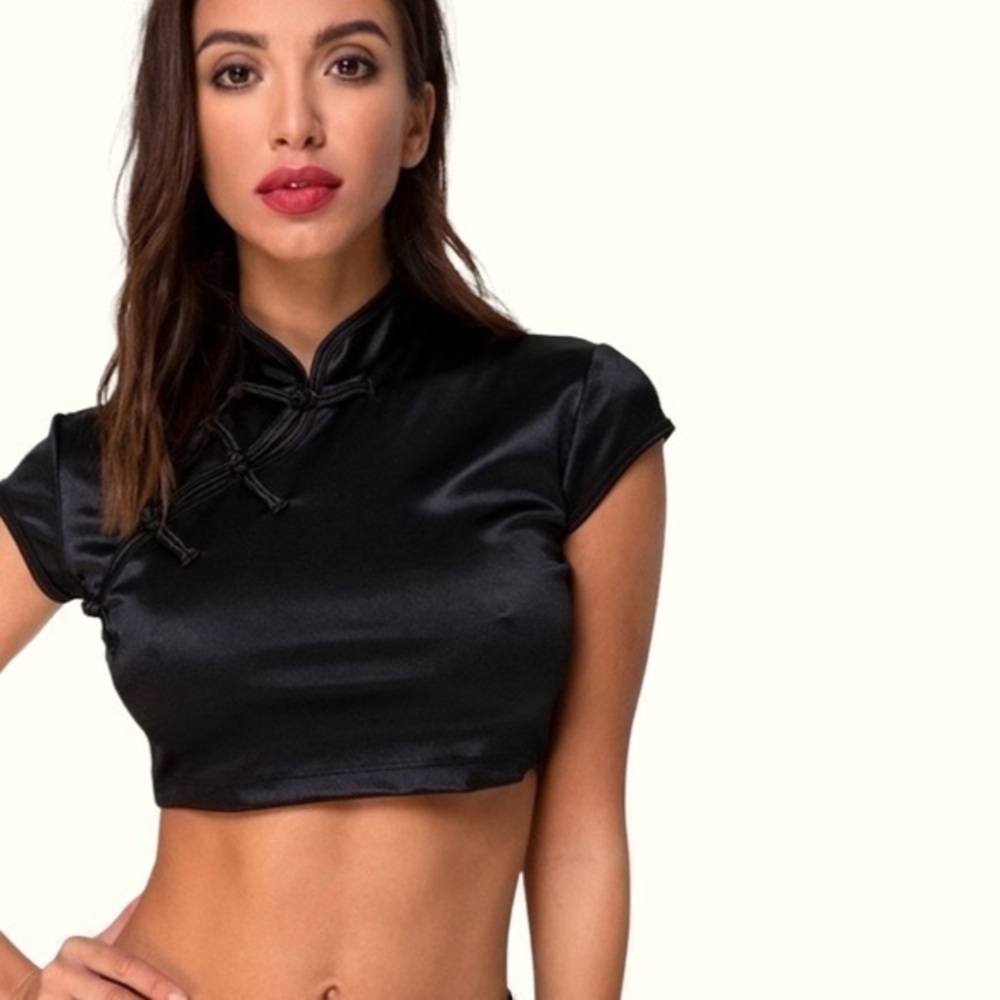 Motel Jakina Top In Spandex Black 💕